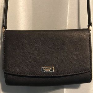 Kate Spade Small Crossbody Black Leather Clutch